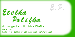 etelka polifka business card